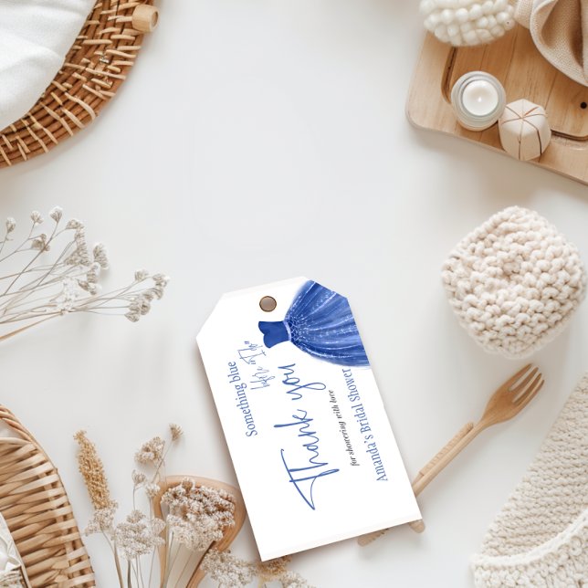 Étiquettes-cadeau Quelque chose de bleu avant que je ne fasse la rob (Créateur téléchargé)