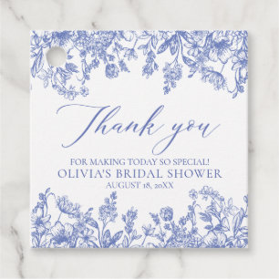 Étiquettes Cadeau Quelque chose de bleu : Bridal Shower Floral Victo