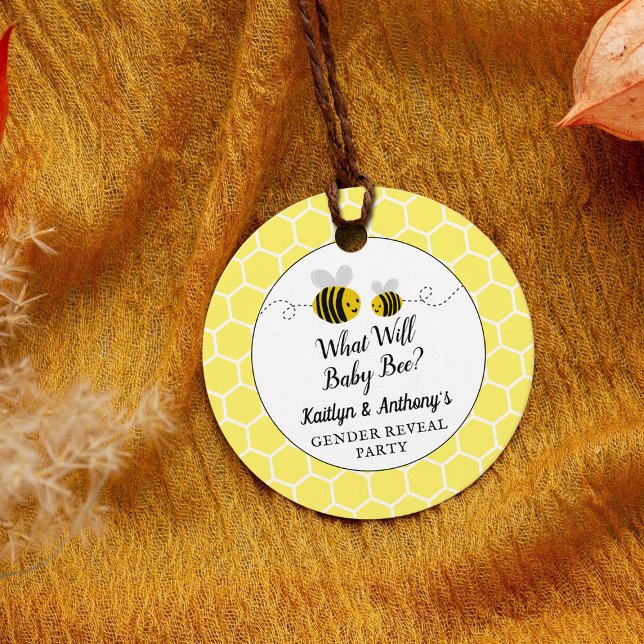 Étiquettes Cadeau Qu'est-ce que Baby Bee ? Parti de révélation de ge (Créateur téléchargé)