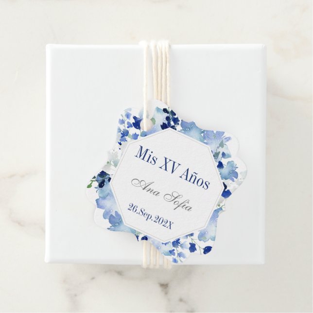 Étiquettes Cadeau Quinceañera (En situation)