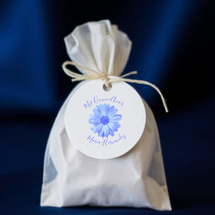 Étiquettes Cadeau Quinceañera bleu clair