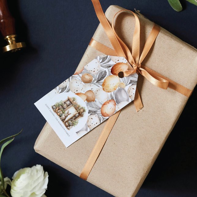 Étiquettes-cadeau Rabbit de Pâques vintage (Créateur téléchargé)