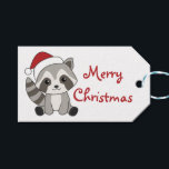 Étiquettes-cadeau Raccoon Christmas Snow Winter Raccoons Trucker Hat<br><div class="desc">The racon to softness with fairy lights. Funny animals with gifts and snow to the holidays. Also funny for Christmas in July. Raccoons are sweet animals and perfect for Christmas.</div>