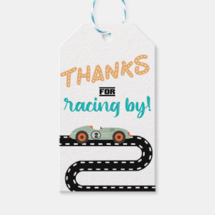 Étiquettes-cadeau Race Car Invitations Anniversaire, Deuxième Annive