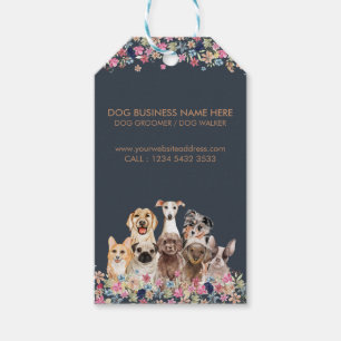 Étiquettes-cadeau Races de chiens vétérinaire garde d'animaux canine
