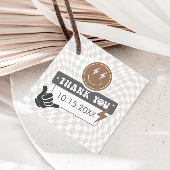 Étiquettes Cadeau Rad Cool Dude | Garçons Retro Patinage Anniversair (Créateur téléchargé)