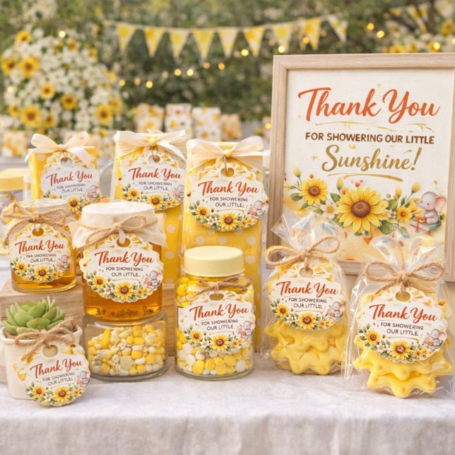 Étiquettes Cadeau Radiant Golden Sun Celebration (Créateur téléchargé)