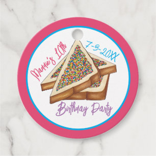 Étiquettes Cadeau Rainbow Birday Party Australian Fairy Pread Food