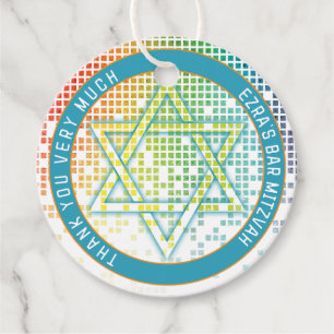 Étiquettes Cadeau Rainbow Pixel jeu vidéo Gamer Bar Mitzvah