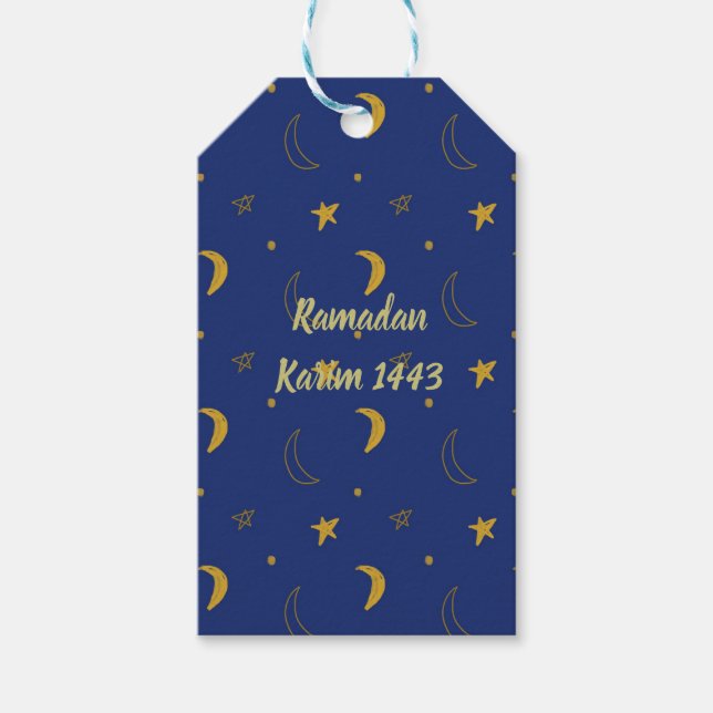 Étiquettes-cadeau Ramadan Karim 1443 (Devant)