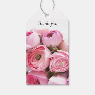 Étiquettes-cadeau Ranunculus rose