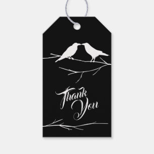 Étiquettes-cadeau Ravens Mariage gothique