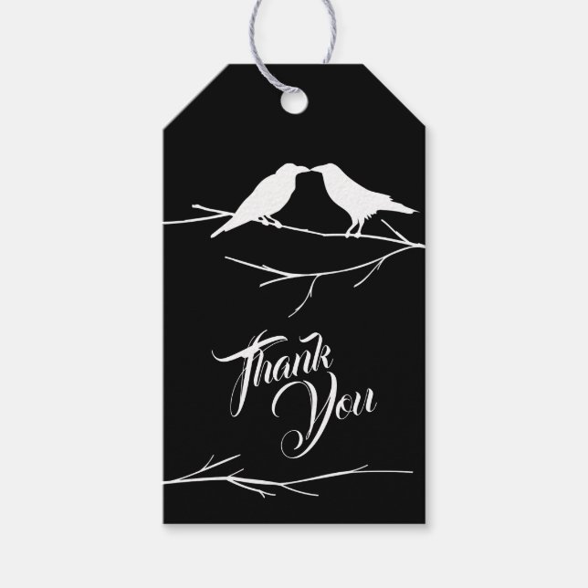 Étiquettes-cadeau Ravens Mariage gothique (Devant)