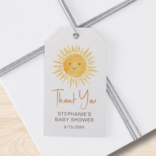 Étiquettes-cadeau Ray Of Sunshine Baby shower Merci