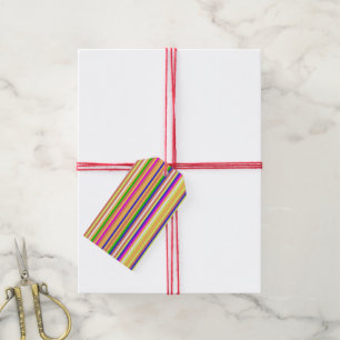 Étiquettes-cadeau Rayures Joyeuses