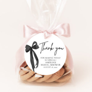 Étiquettes Cadeau Réception de mariage au nœud noir Elle fait le nœu