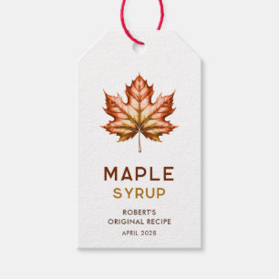 Étiquettes-cadeau Recette de sirop d'érable maison