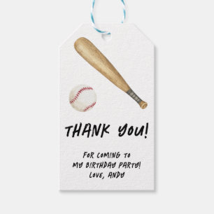 Étiquettes-cadeau Recrue de l'année Fête d'anniversaire de baseball