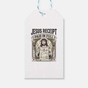 Étiquettes-cadeau Reçu de Jésus payé en totalité Reçu de Jésus payé