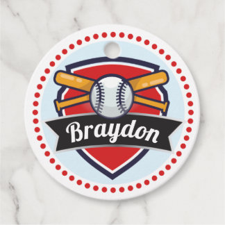 Étiquettes Cadeau Red Baseball Anniversaire fête Cadeau Favoriser Ta