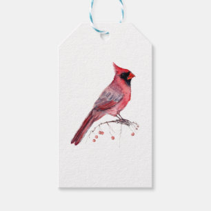Étiquettes-cadeau Red Cardinal Bird