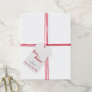 Étiquettes-cadeau Red Hearts Valentine's Day Tags cadeaux