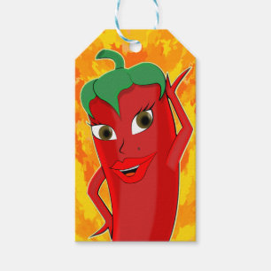 Étiquettes-cadeau Red Hot Chili Pepper Diva
