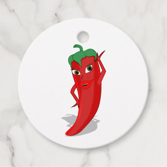 Étiquettes Cadeau Red Hot Pepper Diva Fiesta (Devant)