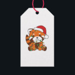 Étiquettes-cadeau Red Panda Christmas Winter Animals Red Pandas<br><div class="desc">Les Panda rouges et les Christmas,  les fairy lights. Funny animals with toxits and snow for the holidays. A sweet Christmas greeting. Red pandas are cute animals and perfect for Christmas.</div>