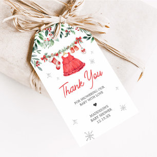 Étiquettes-cadeau Red Père Noël Christmas Festive Baby shower Favori