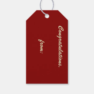 Étiquettes-cadeau Red Raspberry Félicitations Balise Cadeau