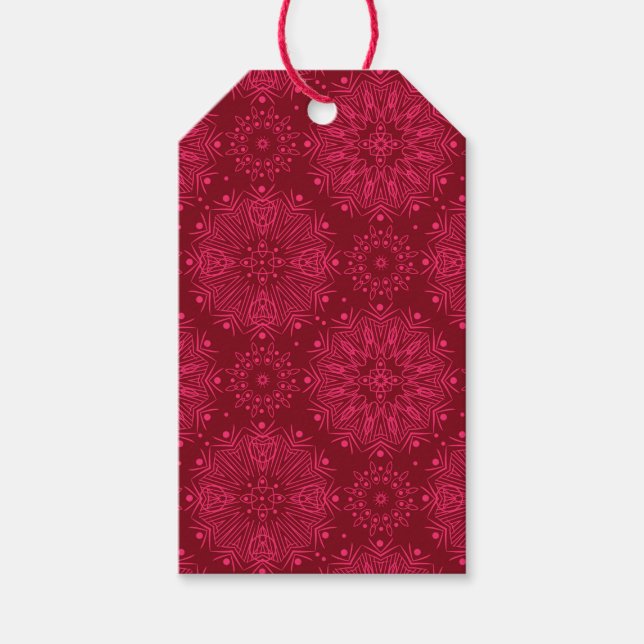 Étiquettes-cadeau Red solive pattern (Devant)