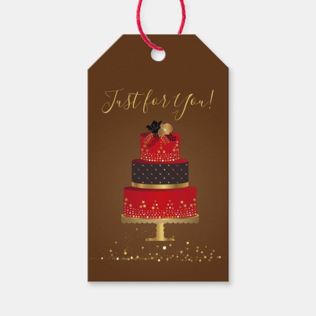 Étiquettes-cadeau Red Velvet Custom Birthday Invitation Card (Devant)