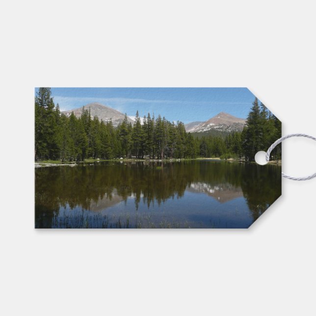 Étiquettes-cadeau Reflet du lac de Yosemite (Devant (Horizontal))