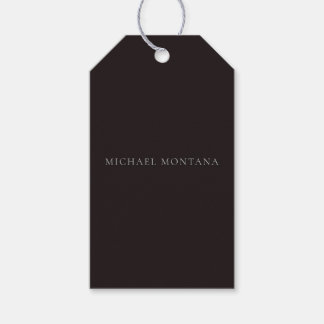 Étiquettes-cadeau Réglisse Minimaliste Moderne Plain Nom Propre