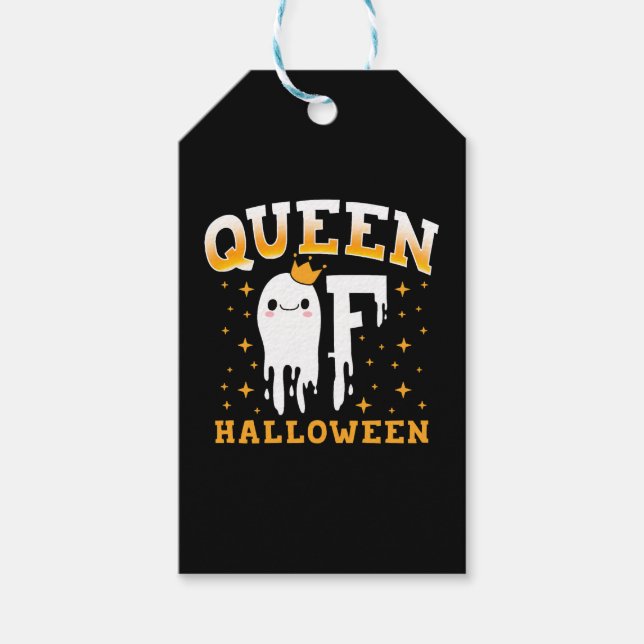 Étiquettes-cadeau Reine Halloween (Devant)