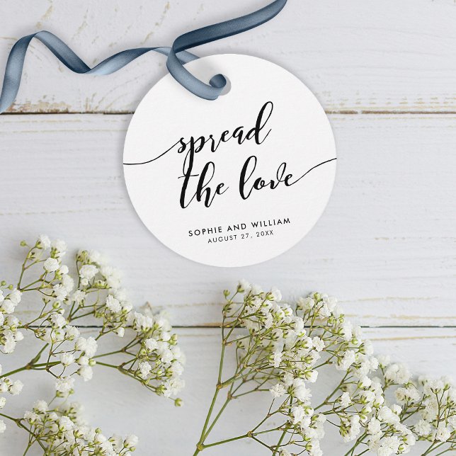 Étiquettes Cadeau Relax Script Épandre l'Amour Mariage (Créateur téléchargé)