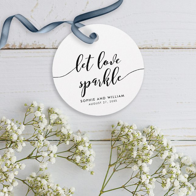 Étiquettes Cadeau Relax Script Faites Briller l'Amour Mariage (Créateur téléchargé)