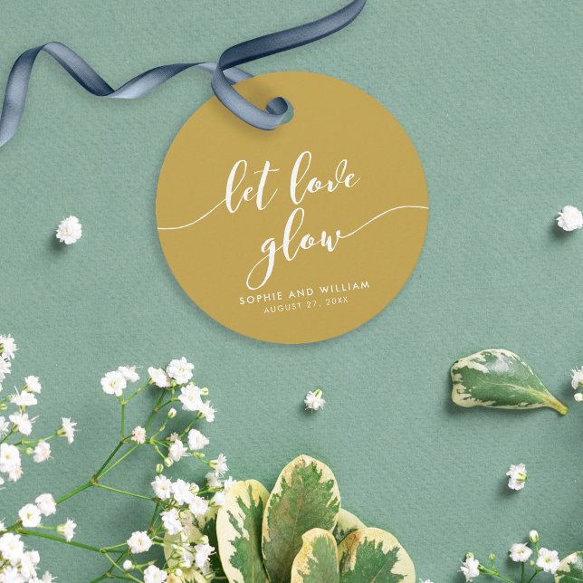 Étiquettes Cadeau Relax Script Laissez Briller L'amour Éditable Coul (Créateur téléchargé)