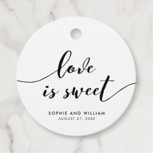 Étiquettes Cadeau Relax Script L'amour est doux Mariage