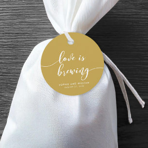 Étiquettes Cadeau Relax Script Love est le Mariage de couleurs perso