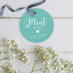 Étiquettes Cadeau Relax Script Mint pour être éditable Couleur Maria