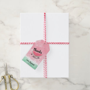 Étiquettes-cadeau Remercie une aquarelle de melon