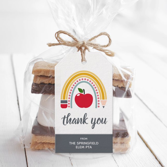 Étiquettes-cadeau Remerciement à l'enseignant (Personalized teacher thank you gift tag)