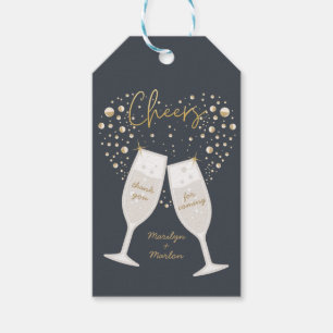 Étiquettes-cadeau Remerciement Champagne Bulles Merci
