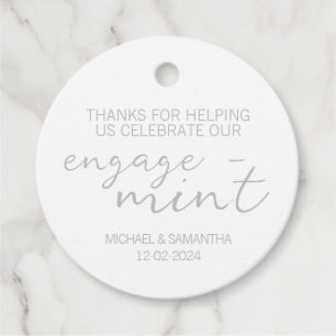 Étiquettes Cadeau Remerciement d'argent Engagement Engagement