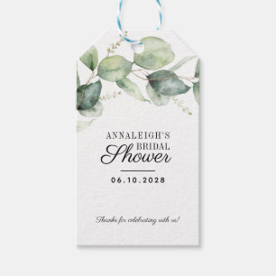 Étiquettes-cadeau Remerciement de Baby Shower de verdure d'eucalyptu