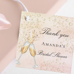 Étiquettes Cadeau Remerciement de brunch pétillant pour la fête de m