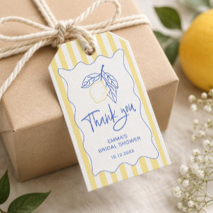 Étiquettes-cadeau Remerciement de douche de mariée pour citron itali