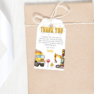 Étiquettes-cadeau Remerciement de fête d'anniversaire photo de const